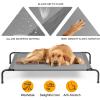 imageOutvita 50 Inch Elevated Dog Bed Outdoor Cooling Raised Pet Cot with Waterproof Textilene Mesh Washable Breathable Alloy Steel Frame Portable Chew Proof Indoor amp Outdoor BlackGray