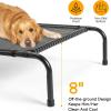 imageOutvita 50 Inch Elevated Dog Bed Outdoor Cooling Raised Pet Cot with Waterproof Textilene Mesh Washable Breathable Alloy Steel Frame Portable Chew Proof Indoor amp Outdoor BlackBlack