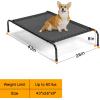 imageOutvita 50 Inch Elevated Dog Bed Outdoor Cooling Raised Pet Cot with Waterproof Textilene Mesh Washable Breathable Alloy Steel Frame Portable Chew Proof Indoor amp Outdoor BlackBlack