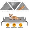 imageOutvita 50 Inch Elevated Dog Bed Outdoor Cooling Raised Pet Cot with Waterproof Textilene Mesh Washable Breathable Alloy Steel Frame Portable Chew Proof Indoor amp Outdoor BlackGray