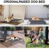 imageOutvita 50 Inch Elevated Dog Bed Outdoor Cooling Raised Pet Cot with Waterproof Textilene Mesh Washable Breathable Alloy Steel Frame Portable Chew Proof Indoor amp Outdoor BlackBlack