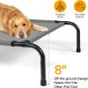 imageOutvita 50 Inch Elevated Dog Bed Outdoor Cooling Raised Pet Cot with Waterproof Textilene Mesh Washable Breathable Alloy Steel Frame Portable Chew Proof Indoor amp Outdoor BlackGray