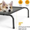imageOutvita 50 Inch Elevated Dog Bed Outdoor Cooling Raised Pet Cot with Waterproof Textilene Mesh Washable Breathable Alloy Steel Frame Portable Chew Proof Indoor amp Outdoor BlackBlack