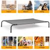 imageOutvita 50 Inch Elevated Dog Bed Outdoor Cooling Raised Pet Cot with Waterproof Textilene Mesh Washable Breathable Alloy Steel Frame Portable Chew Proof Indoor amp Outdoor BlackGray