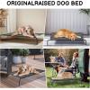 imageOutvita 50 Inch Elevated Dog Bed Outdoor Cooling Raised Pet Cot with Waterproof Textilene Mesh Washable Breathable Alloy Steel Frame Portable Chew Proof Indoor amp Outdoor BlackBlack