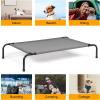 imageOutvita 50 Inch Elevated Dog Bed Outdoor Cooling Raised Pet Cot with Waterproof Textilene Mesh Washable Breathable Alloy Steel Frame Portable Chew Proof Indoor amp Outdoor BlackGray