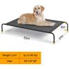 imageOutvita 50 Inch Elevated Dog Bed Outdoor Cooling Raised Pet Cot with Waterproof Textilene Mesh Washable Breathable Alloy Steel Frame Portable Chew Proof Indoor amp Outdoor BlackBlack