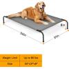 imageOutvita 50 Inch Elevated Dog Bed Outdoor Cooling Raised Pet Cot with Waterproof Textilene Mesh Washable Breathable Alloy Steel Frame Portable Chew Proof Indoor amp Outdoor BlackGray