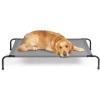 imageOutvita 50 Inch Elevated Dog Bed Outdoor Cooling Raised Pet Cot with Waterproof Textilene Mesh Washable Breathable Alloy Steel Frame Portable Chew Proof Indoor amp Outdoor BlackGray