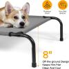 imageOutvita 50 Inch Elevated Dog Bed Outdoor Cooling Raised Pet Cot with Waterproof Textilene Mesh Washable Breathable Alloy Steel Frame Portable Chew Proof Indoor amp Outdoor BlackGray