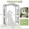 imageOutvita Garden Arch Trellis Metal Garden Arbor Archway for Climbing Plants Outdoor  Durable Iron Garden Arbors with Long Ground Stakes for Garden Wedding Party Decoration293 Pounds