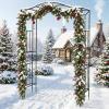 imageOutvita Garden Arch Trellis Metal Garden Arbor Archway for Climbing Plants Outdoor  Durable Iron Garden Arbors with Long Ground Stakes for Garden Wedding Party Decoration293 Pounds