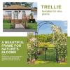 imageOutvita Garden Arch Trellis Metal Garden Arbor Archway for Climbing Plants Outdoor  Durable Iron Garden Arbors with Long Ground Stakes for Garden Wedding Party Decoration3924 Pounds