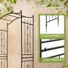 imageOutvita Garden Arch Trellis Metal Garden Arbor Archway for Climbing Plants Outdoor  Durable Iron Garden Arbors with Long Ground Stakes for Garden Wedding Party Decoration151 Pounds