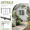 imageOutvita Garden Arch Trellis Metal Garden Arbor Archway for Climbing Plants Outdoor  Durable Iron Garden Arbors with Long Ground Stakes for Garden Wedding Party Decoration293 Pounds