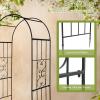 imageOutvita Garden Arch Trellis Metal Garden Arbor Archway for Climbing Plants Outdoor  Durable Iron Garden Arbors with Long Ground Stakes for Garden Wedding Party Decoration1543 Pounds