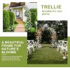 imageOutvita Garden Arch Trellis Metal Garden Arbor Archway for Climbing Plants Outdoor  Durable Iron Garden Arbors with Long Ground Stakes for Garden Wedding Party Decoration302 Pounds