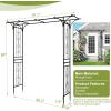 imageOutvita Garden Arch Trellis Metal Garden Arbor Archway for Climbing Plants Outdoor  Durable Iron Garden Arbors with Long Ground Stakes for Garden Wedding Party Decoration220 Pounds