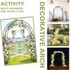 imageOutvita Garden Arch Trellis Metal Garden Arbor Archway for Climbing Plants Outdoor  Durable Iron Garden Arbors with Long Ground Stakes for Garden Wedding Party Decoration3075 Pounds