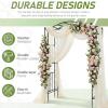 imageOutvita Garden Arch Trellis Metal Garden Arbor Archway for Climbing Plants Outdoor  Durable Iron Garden Arbors with Long Ground Stakes for Garden Wedding Party Decoration293 Pounds