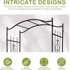 imageOutvita Garden Arch Trellis Metal Garden Arbor Archway for Climbing Plants Outdoor  Durable Iron Garden Arbors with Long Ground Stakes for Garden Wedding Party Decoration151 Pounds