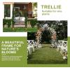 imageOutvita Garden Arch Trellis Metal Garden Arbor Archway for Climbing Plants Outdoor  Durable Iron Garden Arbors with Long Ground Stakes for Garden Wedding Party Decoration1543 Pounds