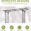 imageOutvita Garden Arch Trellis Metal Garden Arbor Archway for Climbing Plants Outdoor  Durable Iron Garden Arbors with Long Ground Stakes for Garden Wedding Party Decoration220 Pounds