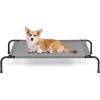 imageOutvita 50 Inch Elevated Dog Bed Outdoor Cooling Raised Pet Cot with Waterproof Textilene Mesh Washable Breathable Alloy Steel Frame Portable Chew Proof Indoor amp Outdoor BlackGray