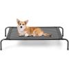 imageOutvita 50 Inch Elevated Dog Bed Outdoor Cooling Raised Pet Cot with Waterproof Textilene Mesh Washable Breathable Alloy Steel Frame Portable Chew Proof Indoor amp Outdoor BlackBlack