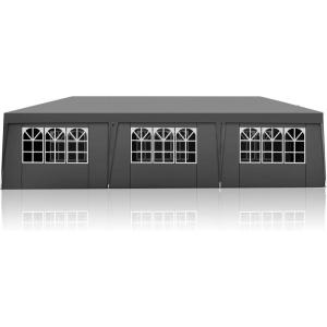imageOutvita 10x30ft Ez Pop Up Canopy Portable Instant Canopy Tent with 8 SideWalls for Outdoor Events Party Wedding BirthdayGraduationDark Gray 10x30ft10x30gray