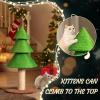 imageOutvita 315in Christmas Tree Cat Scratcher Cat Scratching Post for Indoor Cats Large Sisal Cat Scratching Tree Cat Scratch Tower Grass Green315 Grass Green