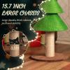 imageOutvita 315in Christmas Tree Cat Scratcher Cat Scratching Post for Indoor Cats Large Sisal Cat Scratching Tree Cat Scratch Tower Grass Green315 Grass Green