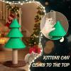 imageOutvita 315in Christmas Tree Cat Scratcher Cat Scratching Post for Indoor Cats Large Sisal Cat Scratching Tree Cat Scratch Tower Grass Green315 Green