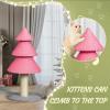 imageOutvita 315in Christmas Tree Cat Scratcher Cat Scratching Post for Indoor Cats Large Sisal Cat Scratching Tree Cat Scratch Tower Grass Green315 Pink