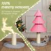 imageOutvita 315in Christmas Tree Cat Scratcher Cat Scratching Post for Indoor Cats Large Sisal Cat Scratching Tree Cat Scratch Tower Grass Green315 Pink
