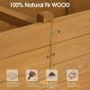imageOutvita 45 Raised Garden Bed with Trellis Wood Planter Box with Hanging Roof Side Trellis and Drainage Holes Above Ground Elevated Garden Bed for Outdoor Climbing Plants VegetablesTeak ColorTeak Color