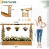 imageOutvita 45 Raised Garden Bed with Trellis Wood Planter Box with Hanging Roof Side Trellis and Drainage Holes Above Ground Elevated Garden Bed for Outdoor Climbing Plants VegetablesTeak ColorTeak Color