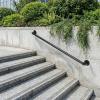imageOutvita 4FT Metal Industrial Stairs Black Grab Wall Handrail Staircase Steps Hand Rail Safety Bar Handle for Indoor Exterior Outdoor Deck Heavy Duty Support Stairs Bars Wall Elderly Frame Pipe4 Feet