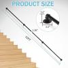 imageOutvita 4FT Metal Industrial Stairs Black Grab Wall Handrail Staircase Steps Hand Rail Safety Bar Handle for Indoor Exterior Outdoor Deck Heavy Duty Support Stairs Bars Wall Elderly Frame Pipe12 Feet