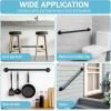 imageOutvita 4FT Metal Industrial Stairs Black Grab Wall Handrail Staircase Steps Hand Rail Safety Bar Handle for Indoor Exterior Outdoor Deck Heavy Duty Support Stairs Bars Wall Elderly Frame Pipe3 Feet