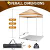 imageOutvita 5x5ft Pop Up Canopy Tent Outdoor Instant Shelter Folding Canopy with Carry Bag and 2pcs Sidewalls for Commercial Events Party Backyard BBQ Camping White55 Orange2 side walls