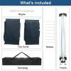 imageOutvita 5x5ft Pop Up Canopy Tent Outdoor Instant Shelter Folding Canopy with Carry Bag and 2pcs Sidewalls for Commercial Events Party Backyard BBQ Camping White6565 Blue4 side walls