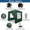 imageOutvita 5x5ft Pop Up Canopy Tent Outdoor Instant Shelter Folding Canopy with Carry Bag and 2pcs Sidewalls for Commercial Events Party Backyard BBQ Camping White6565 Green4 side walls