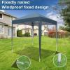 imageOutvita 5x5ft Pop Up Canopy Tent Outdoor Instant Shelter Folding Canopy with Carry Bag and 2pcs Sidewalls for Commercial Events Party Backyard BBQ Camping White6565 Blueno side walls