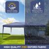 imageOutvita 5x5ft Pop Up Canopy Tent Outdoor Instant Shelter Folding Canopy with Carry Bag and 2pcs Sidewalls for Commercial Events Party Backyard BBQ Camping White1020 Blueno side walls
