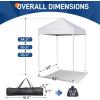 imageOutvita 5x5ft Pop Up Canopy Tent Outdoor Instant Shelter Folding Canopy with Carry Bag and 2pcs Sidewalls for Commercial Events Party Backyard BBQ Camping White55 White2 side walls