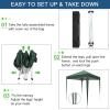 imageOutvita 5x5ft Pop Up Canopy Tent Outdoor Instant Shelter Folding Canopy with Carry Bag and 2pcs Sidewalls for Commercial Events Party Backyard BBQ Camping White6565 Green4 side walls