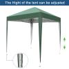 imageOutvita 5x5ft Pop Up Canopy Tent Outdoor Instant Shelter Folding Canopy with Carry Bag and 2pcs Sidewalls for Commercial Events Party Backyard BBQ Camping White6565 Greenno side walls