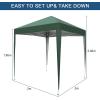 imageOutvita 5x5ft Pop Up Canopy Tent Outdoor Instant Shelter Folding Canopy with Carry Bag and 2pcs Sidewalls for Commercial Events Party Backyard BBQ Camping White6565 Greenno side walls