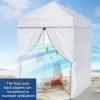 imageOutvita 5x5ft Pop Up Canopy Tent Outdoor Instant Shelter Folding Canopy with Carry Bag and 2pcs Sidewalls for Commercial Events Party Backyard BBQ Camping White55 White2 side walls